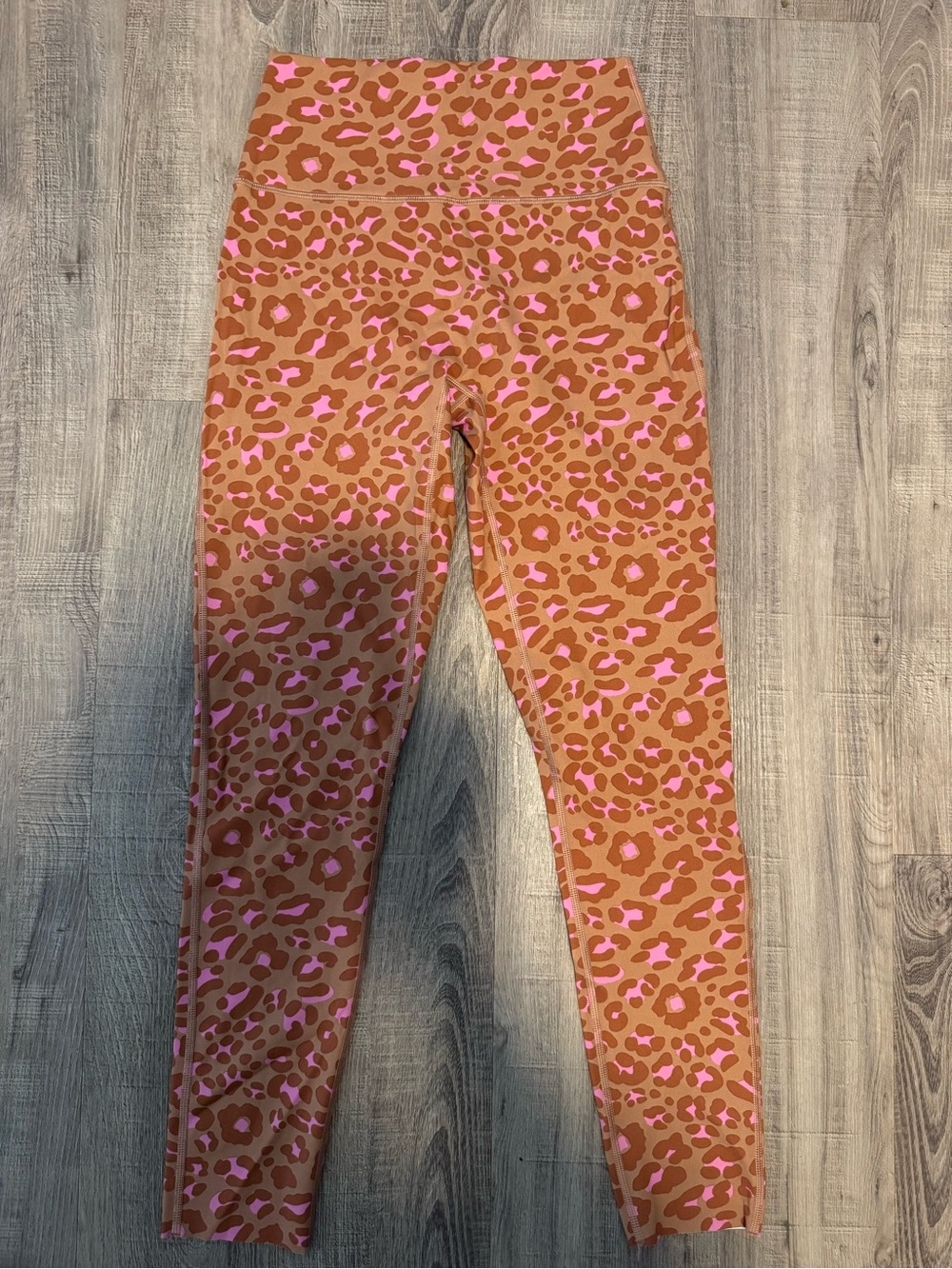 aerie Pink and Brown Leopard Print Leggings